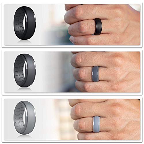 Image of Mens Silicone Wedding Band - Rubber Wedding Rings, Silicone Wedding Band