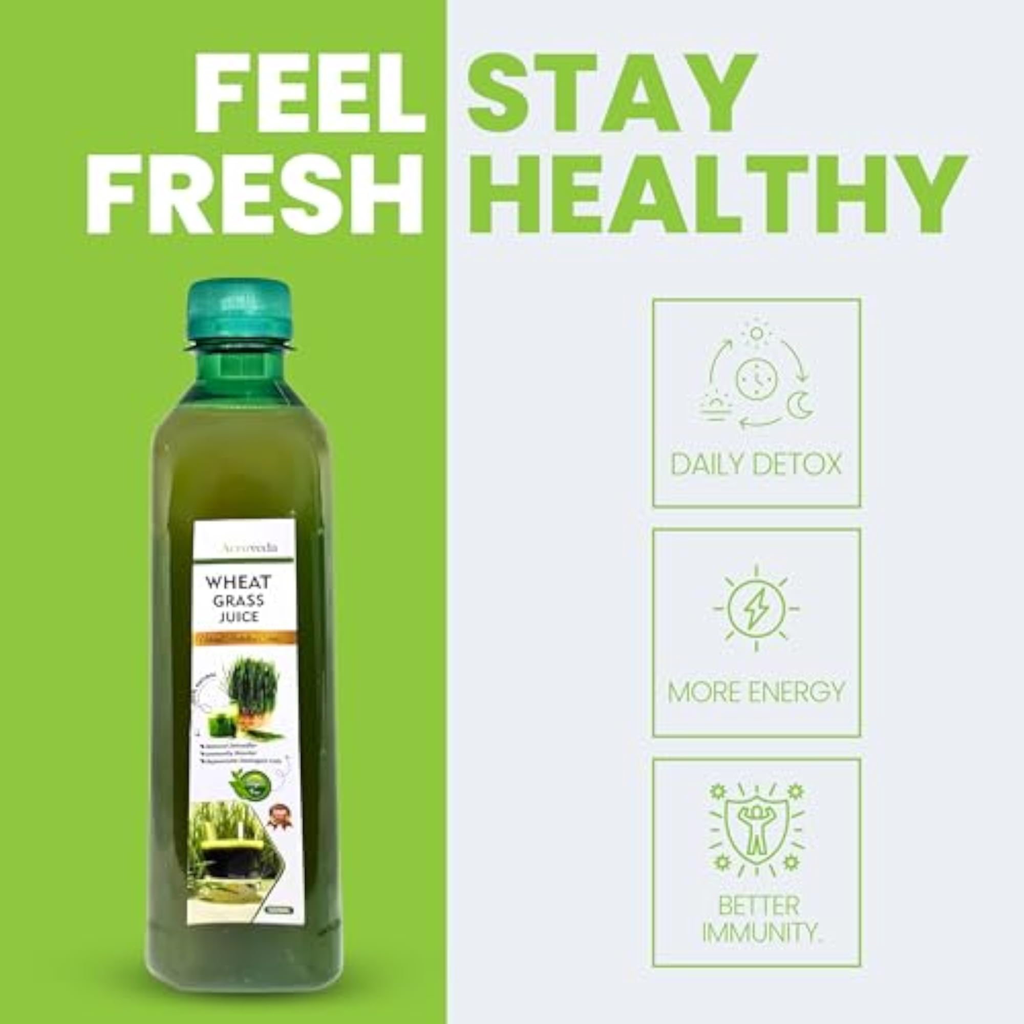 Acroveda Wheat Grass Juice 500ml Natural Immunity Booster