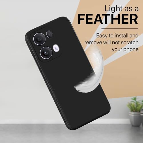 Image of Back Cover for Oppo Reno13 Pro 5G | Full Camera Protection | Premium Liquid Silicon Case | Flexible Bumper Case for Oppo Reno13 Pro 5G (Grey)
