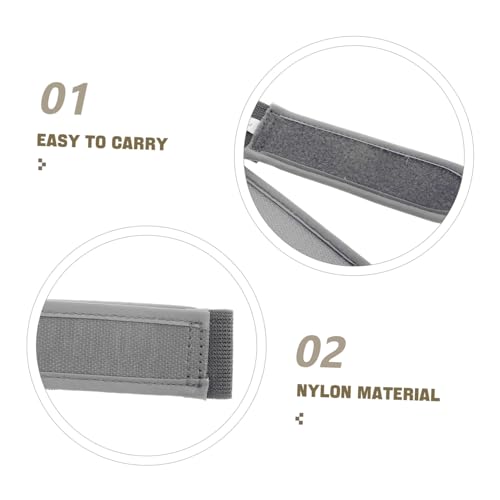 BESPORTBLE 1pair Unisex No Buckle Elastic Waist Belt Hook and Loop Fastener Comfortable Invisible Stretch Belt for Jeans and Casual Wear Fit for Men and Women Grey3