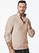 JMIERR Mens Sweater Cable Knit Casual Long Sleeve Button Chunky Winter Fashion Knitted Pullover Sweaters, 3XL, Beige