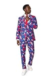 Opposuits Men’s Official Superman™ “Man of Tomorrow” Slim-Fit Suit Licensed DC Comics Superhero Costume Outfit with Jacket & Pants