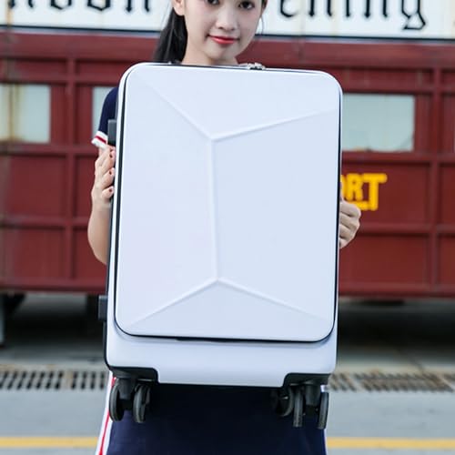 Luggage trolley case, front-opening, 360-degree swivel casters, silent, impact-resistant, waterproof, lightweight PC material, zippered carrying bag, overseas travel, business trip, admission to hosp2