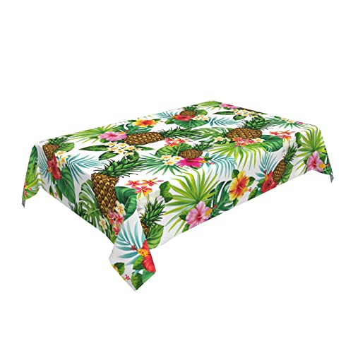 Deyimeri Rectangle Tablecloth Wrinkle Resistant And Waterproof Indoor Outdoor Tablecloths For Rectangular Tables Pineapple Designed Table Cover 54''X72'' #TOP1