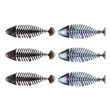 Swimbait | Lot de 6 Leurres Souples Multi Articulés   Imitation De Bar Appâts Accessoires Pêche   Adapté Bar Carpe Carassin Silure Perche