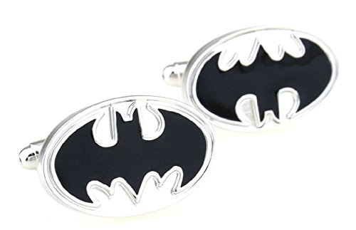 Super Hero Collection Bat Men’s Classic Formal Occasions Cufflinks and Tie Clip Bar Set4