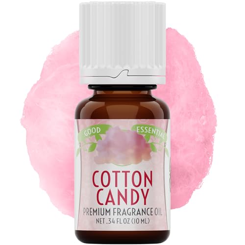 Image of Good Essential Professional Cotton Candy Fragrance Oil 0.33 fl oz (10ml) for Halloween, Diffusers, Candles, Soaps, Lotions, Perfume, Fragrance Oil for Candle & Lotion Making