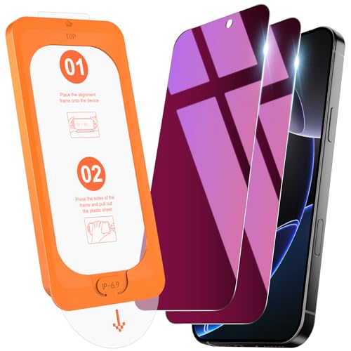 OMOTON vCoV[XN[veN^[ 2pbN iPhone 16 Pro Maxp p[v Of[V XpCh~ KX XN[veN^[ ق菜gCt u[Cgh~ ڂɗD P[Xth[