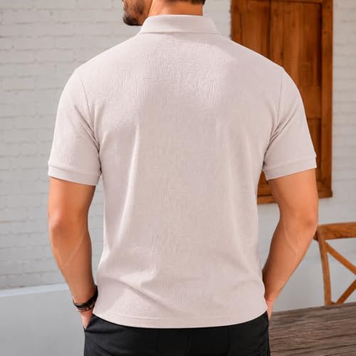 Image of TAGDOMen's Polo T Shirt | Half Sleeve | Textured & Collar Polo T-Shirt for Men (2053)