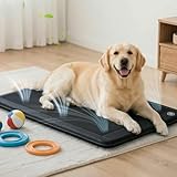 Homcolorful Electric Dog Cooling Mat, 30'x24' Pet Cooling Mat Indoor with Fan for Dogs and Cats, 3 Cooling Levels, Non-Slip Chill Pad for Dogs & Cats from 22–55 lbs, No Water or Refrigeration Needed