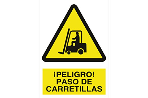 Plimpo Señal Poliestireno 1,5Mm 210X148 ¡Peligro! Paso De Carretillas En Oferta Cofan A22Pl210148 Señal Poliestireno, 210 X 148 Mm