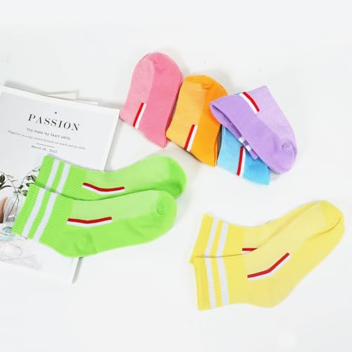20 Pairs Women‘s Colorful Cotton Athletic Crew Socks Casual Soft Lightweight Quarter Socks - Image 5