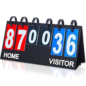 Upstreet Scoreboard/Score Keeper for Indoor & Outdoor Sports – Ping Pong/Baseball/Tennis/Basketball Scoreboard or Varsity Scoreboards/Volleyball Scorekeeper – Portable Scoreboard Flips up to 99