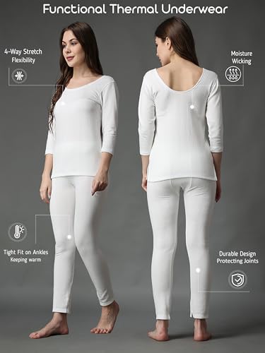 Image of FF Winter Wear Thermal Upper Vest and Bottom Lower Warmer Combo for Women Long Johns Underwear Set