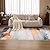 OMERAI Machine Washable Rug 8x10 Modern Abstract Area Rugs with Low-Pile Non-Shedding Foldable Area Rugs for Living Room, Stain Resistant Area Rugs for Bedroom Dining Room Rug Washable Orange Gold