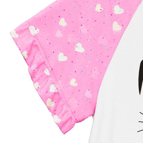 Image of LQSZ Matching Girls & Doll Pajamas Set for Toddler Girls Short Sleeves Cute Outfit Sleepwear