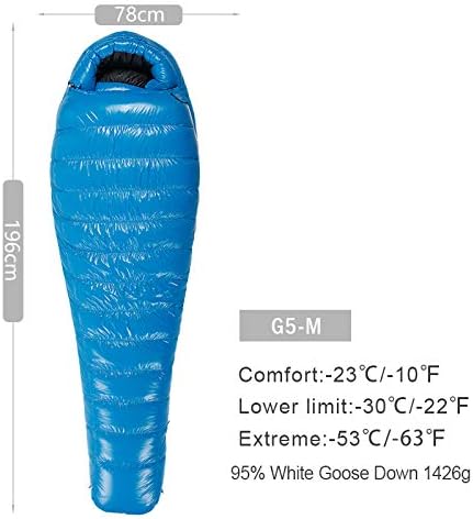 Miniatura 2 de G5 Series -30 grados 800FP Ganso Down Saco de dormir ultraligero para acampar y mochilero para hombres y mujeres