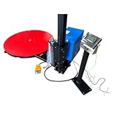 Liberty LS-7100-W60 Turntable Pallet Wrapping Machine with Built-in Weighing Scale, Automatic Stretch Wrapper for Pallets, Industrial Warehouse Packaging Equipment, Heavy Duty Load Wrapping System