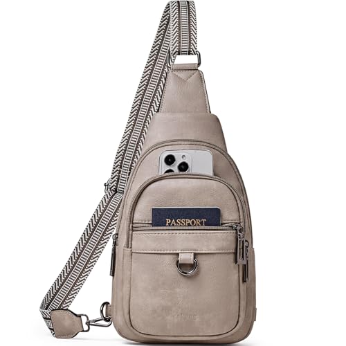 Image of cakang Womens Sling Bag Crossbody Bags for Women Vegan Leather Sling Backpack Daypack Fanny Pack Crossbody Purse Travel