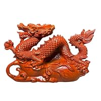 Amazon.co.jp: 大開運 龍 置物木彫刻 龍の飾り 木製 ドラゴン置物 伝統