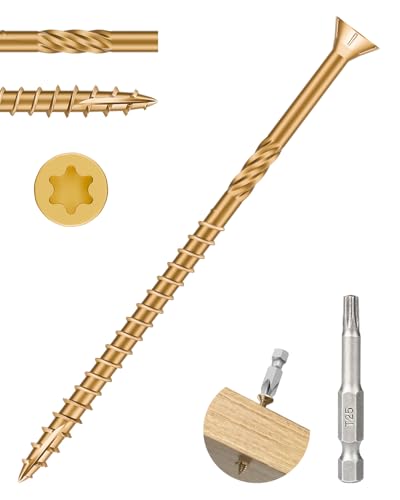 bnj 100 pcs #10x4 Deck Screws Heavy Duty 4 inch Wood...