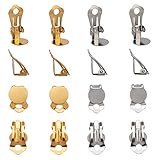Verwendung: Die Ohrringclips mit einem runden flachen Tablett, Sie können Cabochons kleben, Fotos oder Harz darauf, um die Ohrringe attraktiver zu machen.