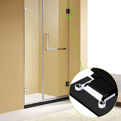 UFURMATE Dichtung Ersatz Kit für Scharniere, 20PCS Gummi Duschtüren Scharnier Ersatzteil Schwarz Anti-Rutsch-Dichtung Glas Scharnier Ersatz Kit