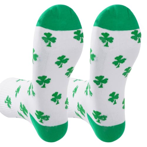 St. Patrick's Day Socks for Men, Green Shamrock Quarter Socks, Funny Holiday Gifts3