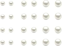 Vista 2 de 12 pares de aretes de perlas blancas y negras