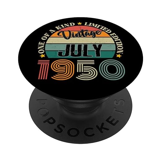 74 Años Vintage Julio 1950 74 Cumpleaños Retro PopSockets PopGrip Intercambiable