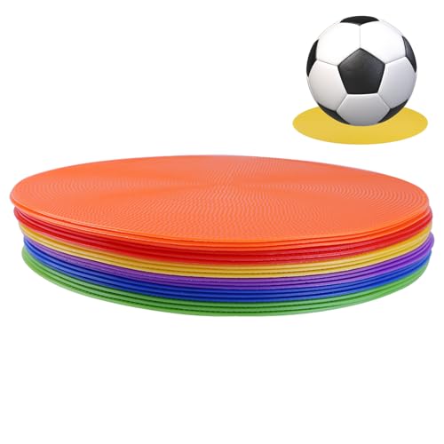 Jubilofex Soccer Trainingsscheibe - Agility Cone Set, Sports Marker Discs | Durable Training Kones Speed and Koordination Drills, flache Feldmarker für Praxis Spiele, Disc Set mit Outdoor-Einsatz