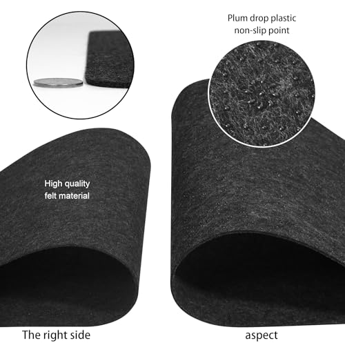 Image of Large Felt Desk Mat,47.2 inchx 23.6 inch,Non-Slip Desk Pad for Office and Home,120x60cm Full Table Mouse Pad,Keyboard Mats for Desk,Desktop Protection(Dark Gray)