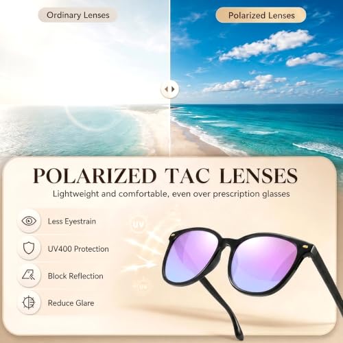 Image of Myiaur Polarized Sunglasses for Women with UV400 Protection Mirrored Lens
