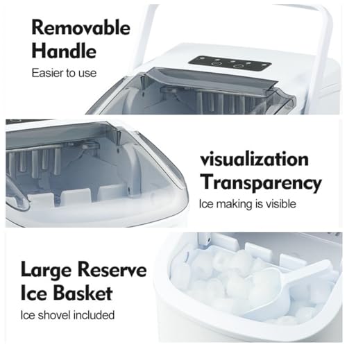 Máquina portátil para hacer cubos de hielo 12 kg/24h miniatura 5
