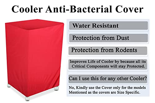 Image of The Furnishing Tree Air Cooler Cover compatible for Orient Electric Smartcool DX CP1601H 16 Ltr Medium Tower Cooler, Ployester, Red