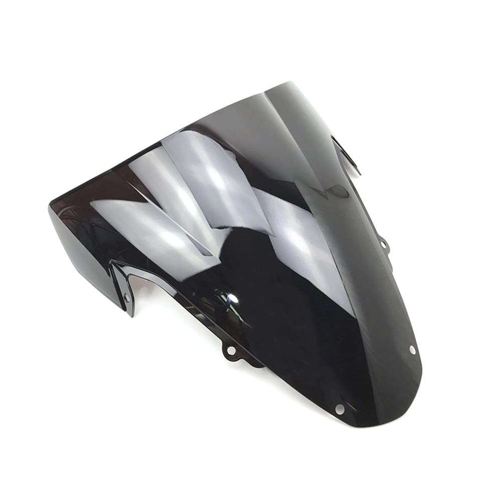 Pare-Brise de Pare-Brise de déflecteurs de Vent de Double Bulle de Moto pour Suzuki GSX-R1000 K3 GSX-R 1000 2003 2004 (Noir)