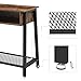 VASAGLE Industrial Sofa Table, Console Table with Mesh Shelf and Storage Rack, Entryway Table for Living Room and Office, Stable Metal Frame