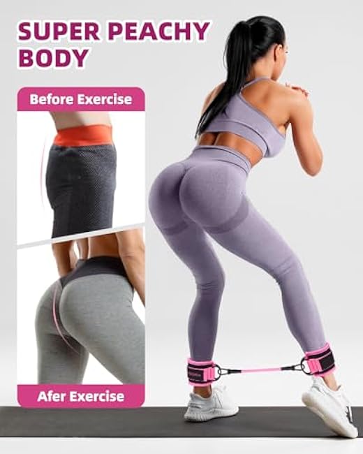 Resistance Bands Set ¨C Resistance Band and Adjustable Ankle Exercise Bands with Cuffs Great Equipment for Training, Working Out, Yoga,Home Gym with Training Guidance & Carry Bag,Set of 8