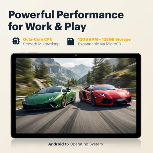 Image of KODAK K11 Android 15 Tablet, 11 Inch 1920x1200 Incell Touchscreen, 12GB RAM 128GB Storage, Octa-Core, WiFi 6, 8000mAh Battery, 16MP Camera, Dual WiFi, GPS