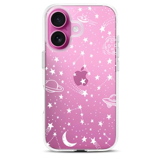 Coque iPhone 16 motif floral cristal transparent avec protection de l'appareil photo