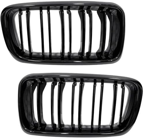 Paire de calandres pour avant noires brillantes pour BMW résout le jaunissement des grilles