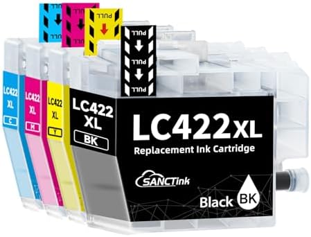 LCL LC422XL Alta Capacidad Cartucho De Tinta Reemplazo Para Brother LC-422 LC-422XL LC422XL LC422VAL LC422XLVAL Para MFC-J5340DW MFC-J5345DW MFC-J5740DW MFC-J6540DW MFC-J6940DW (4-Pack KCMY
