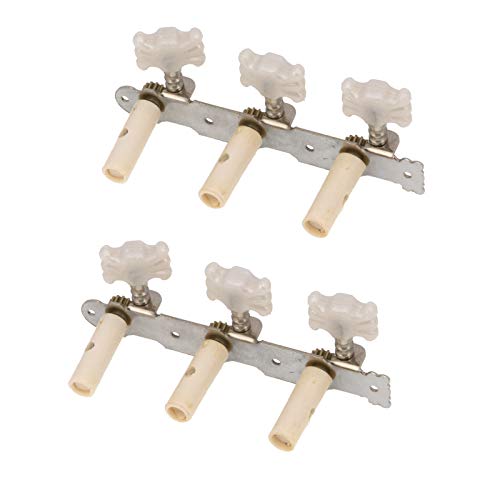 2Pcs Yootones Classical Guitar Tuners Peg String Tuning Pegs Key Machine Heads Tuning Left Right Compatible With Classical Guitar (Silver) #TOP2