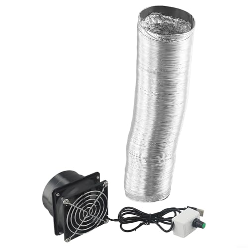 CYRENT Ventilador de escape absorbente de humo USB de velocidad ajustable, material plástico con tubo de conducto para soldar, extracción de humos, purificador de aire, taller, cocina, baño