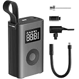 HOTO Air Pump ADV, Tire Inflator Portable Air Compressor with Digital Pressure Gauge 150PSI, Electric Tire Pump with 2*2000 mAh Battery, LED Light & Auto Shut-Off, Fits for Car, Motorcycle, Bike, Ball