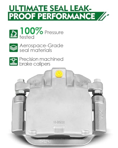 Image of Rear Left Disc Brake Caliper Assembly with Bracket for:-Chevy for:-GMC Silverado Suburban Sierra 1500, Yukon XL 1500 Tahoe, for:-Cadillac Escalade ESV 2007-2018 5.3L 6.0L 6.2L OE# 18-B5030