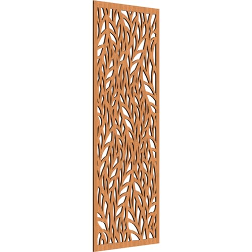 Image of Ortonville Decorative Pierced Fretwork Wood Wall Panels, 19 3 /8 inchW x 49 3 /8 inchH x 3 /8 inchT, Cherry