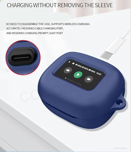 Image of Silicone Case Cover for Live Beam 3 | Live Flex 3 | Live Buds 3 (Lanyard,Blue)