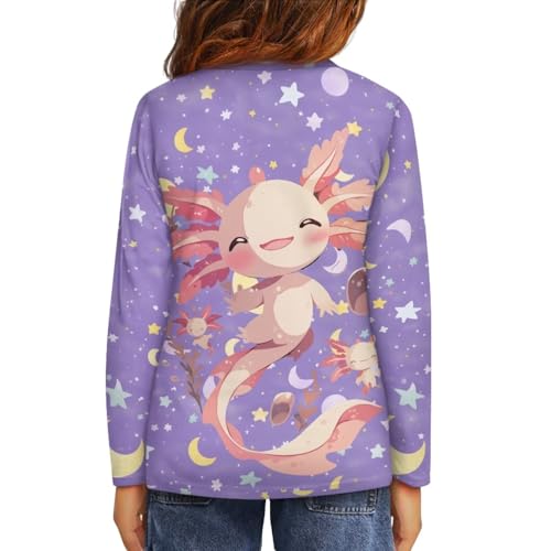 Image of Long Sleeve Shirts for Girls Winter Tops 3-16t Cartoon T Shirts for Fall Clothes