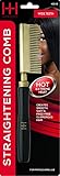 Hot & Hotter Thermal Straightening Comb - Wide Teeth (Model 5510) - Gold Ceramic Coated Pressing Comb for Stove Top - Heavy Duty Detangling & Straightening for Thick Coarse Hair